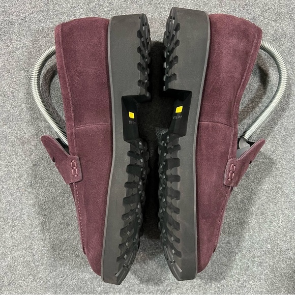 Cole Haan Burgundy Suede Loafers - Picture 3 of 9